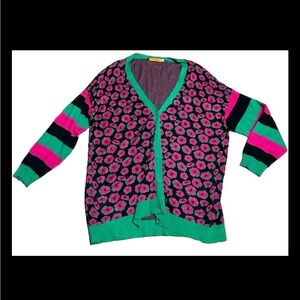 ❤️3/$15❤️ONE A Floral Cardigan Sweater Size L
